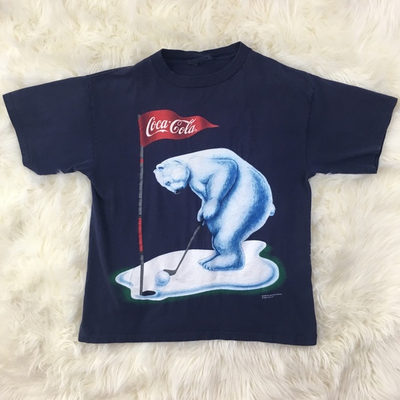 Vintage Other - Vintage 90s Coca-Cola Putting Polar Bear Tee